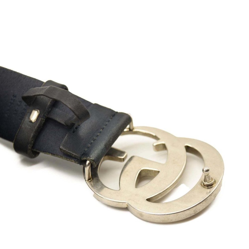 GUCCI Textured Calfskin Double G 40mm Belt 95 38 Dark Cocoa - Picture 7 of 11